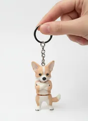 Corgi Köpek Figürlü Hareketli Anahtarlık