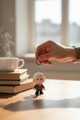 Albert Einstein Figürlü Hareketli Anahtarlık