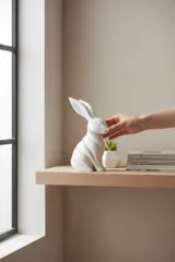 Modern Tavşan Figürlü Dekoratif Biblo
