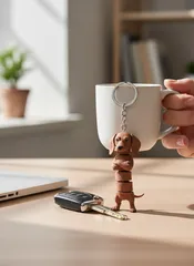 Dachshund Köpek Figürlü Hareketli Anahtarlık
