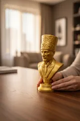 Atatürk Büstü Figürlü Mini Biblo
